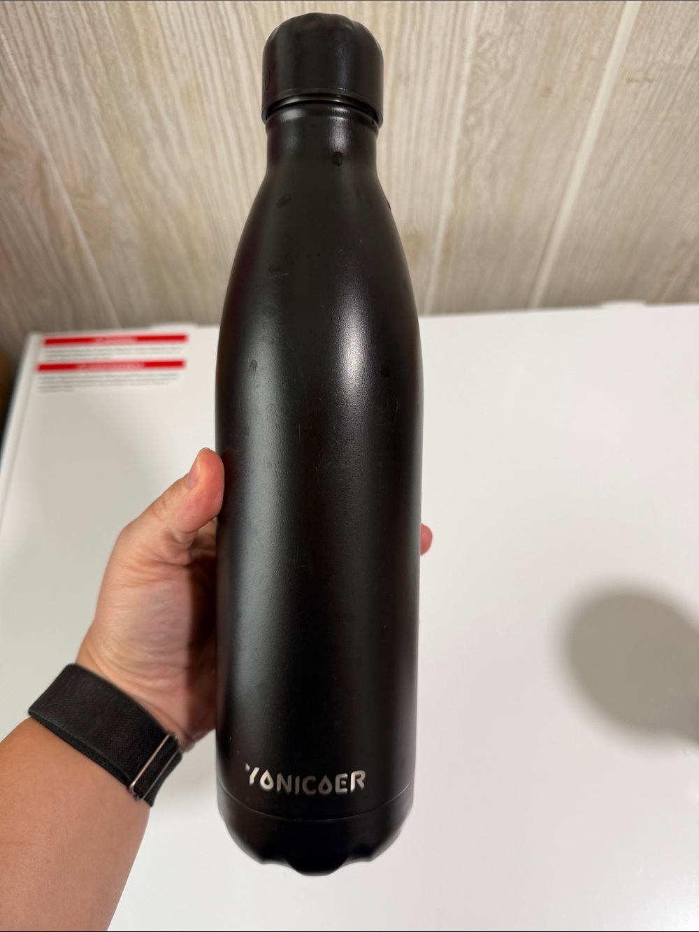 Black Insulated Stainless Steel Water Bottle